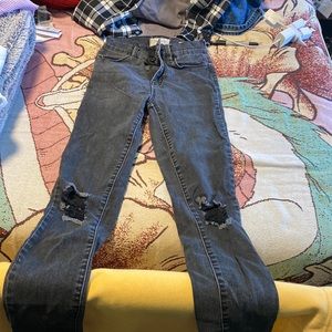 high rise ankle jeggings